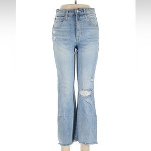 GAP DENIM Distressed High Rise Lightwash Flare Leg Jeans Size 26